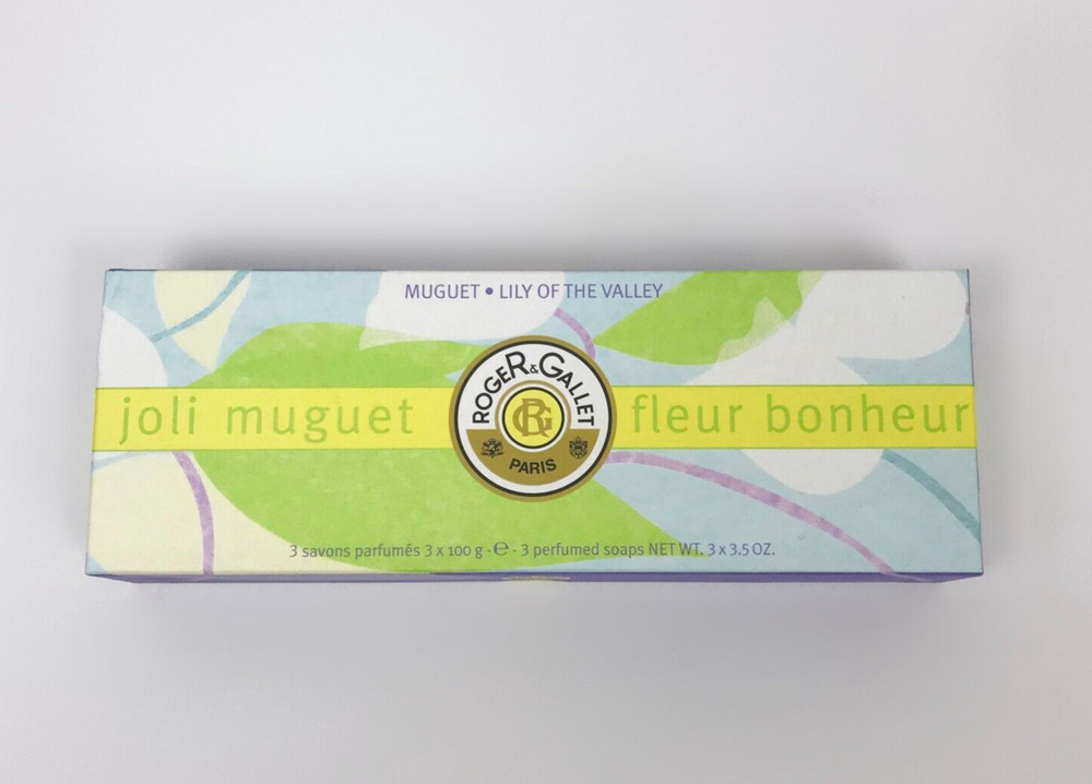 Roger & Gallet Lily of the Valley Perfumed Soap 3 x 3.5 oz